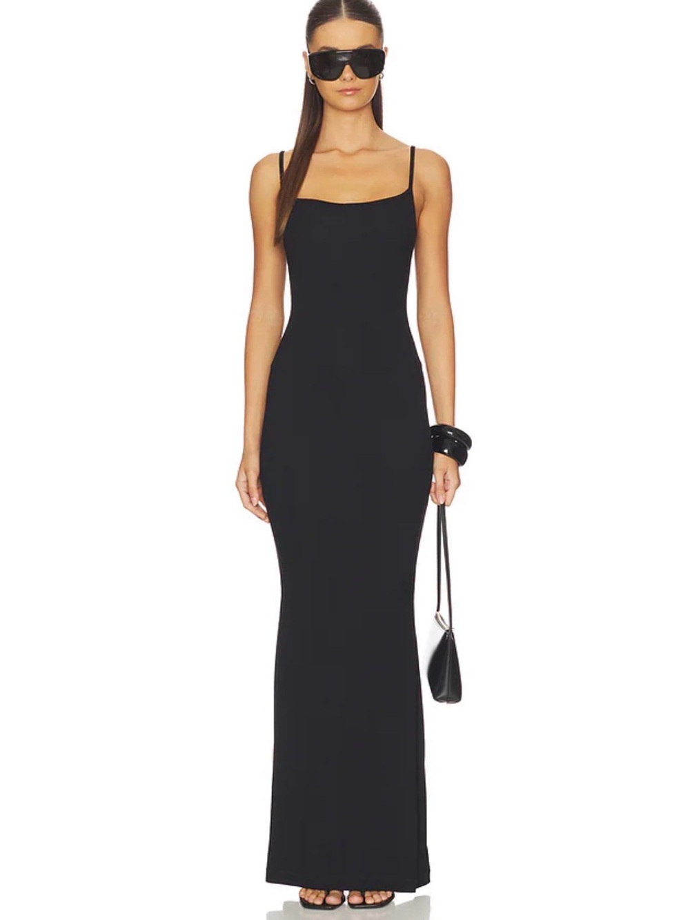 SKIMS Soft Lounge Slip Dress in Black